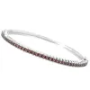 Sterling Silver Natural Garnet Bangle Bracelet sold by Zulily