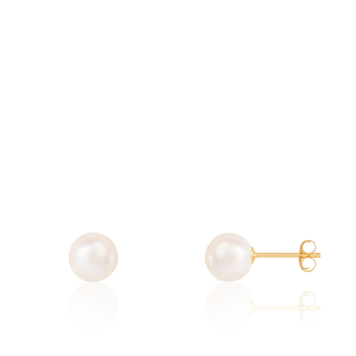 Stud Push back Earrings Pearl sold by Zulily