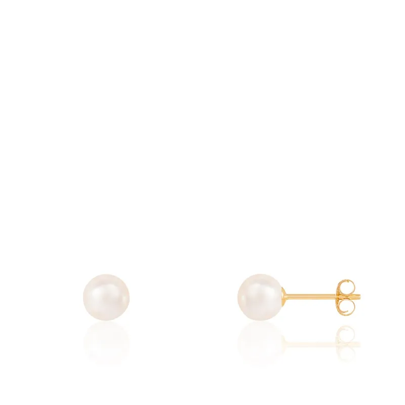 Stud Push back Earrings Pearl sold by Zulily