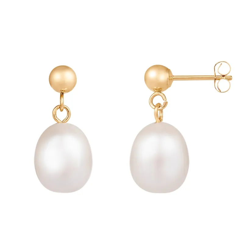 Stud Push back Earrings Pearl sold by Zulily