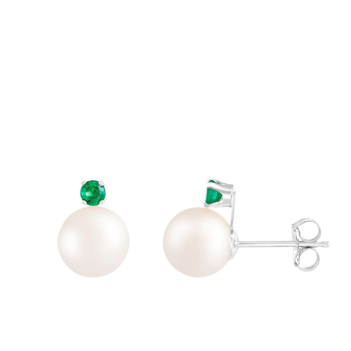 Stud Push back Earrings Pearl sold by Zulily