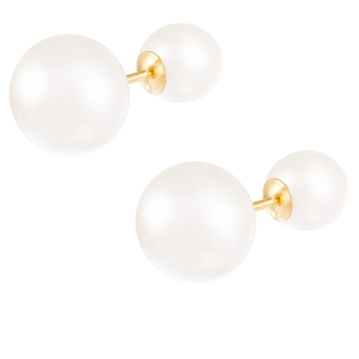 Stud Push back Earrings Pearl sold by Zulily