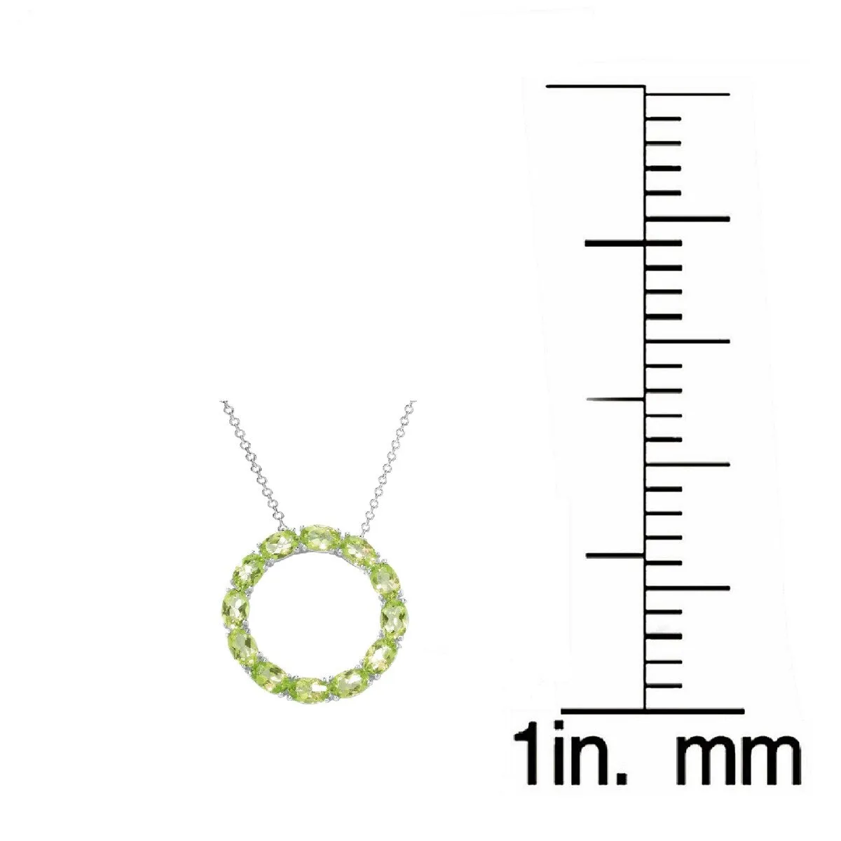 Sterling Silver 6.00Ct Natural Peridot Circle Pendant sold by Zulily product image thumbnail 3