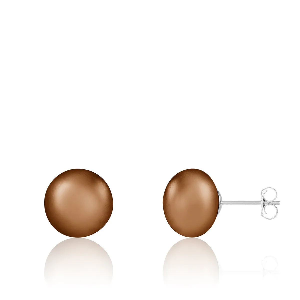 Stud Push back Earrings Pearl sold by Zulily