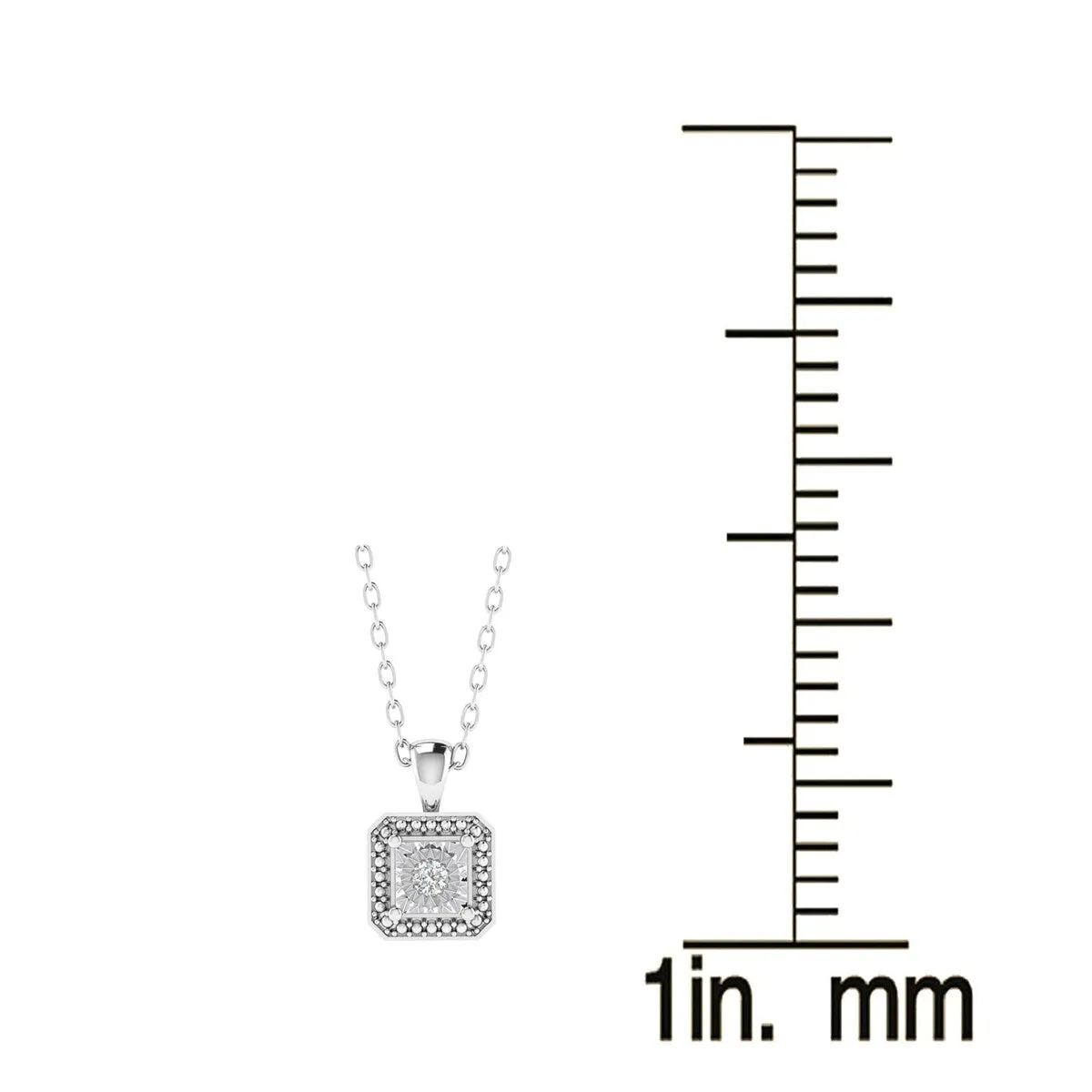 Sterling Silver Natural White Diamond Solitaire Pendant sold by Zulily product image thumbnail 3