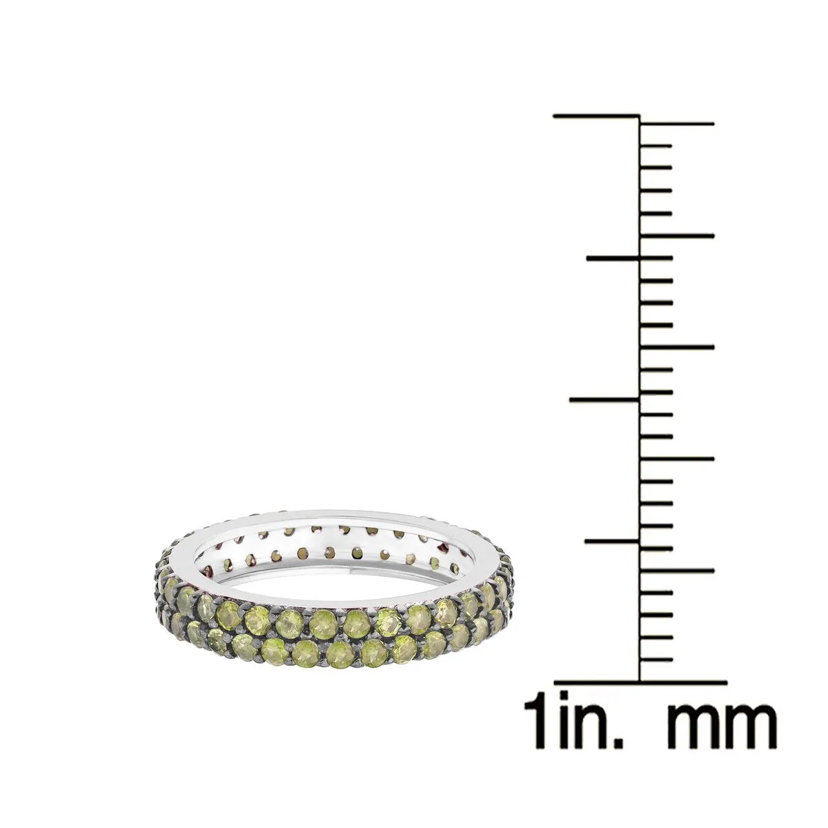 Peridot Sterling Silver Two Row Eternity Band Ring sold by Zulily product image thumbnail 3