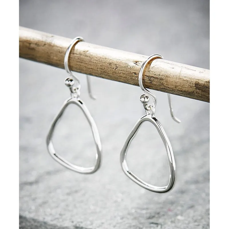 Vera & Co. Sterling Silver Triangle Line Dangle Earring - White sold by Zulily