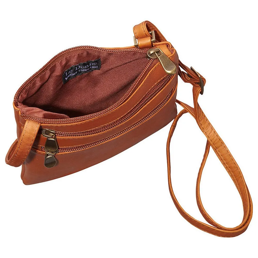 Le Donne Leather Two Zip Mini Crossbody Bag sold by Zulily product image thumbnail 2