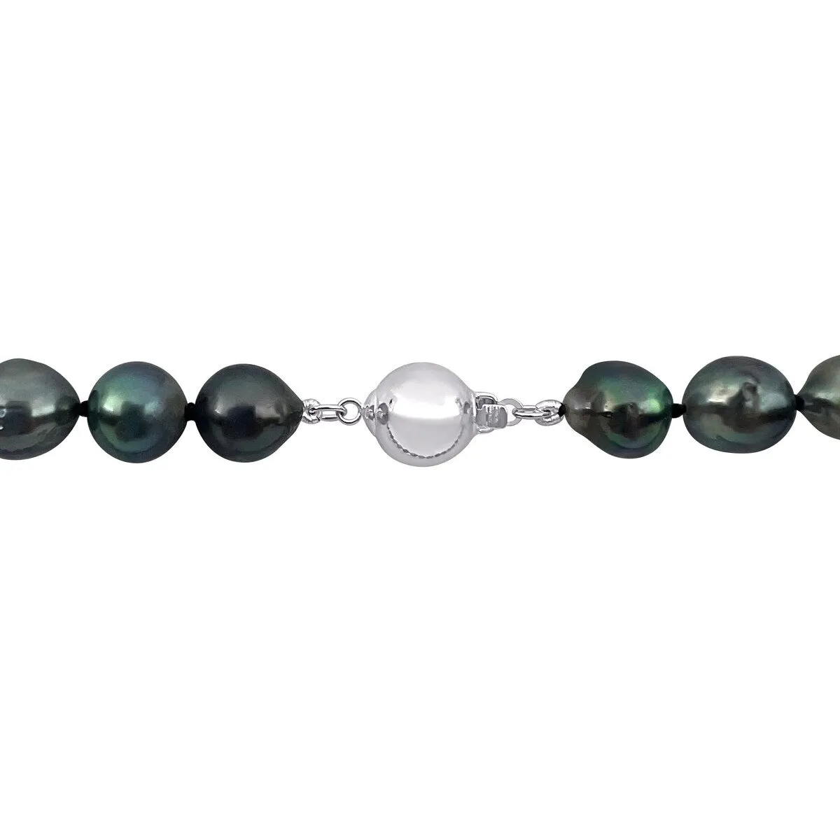 Sofia B. 8-10mm Black Cultured Tahitian Pearl Necklace Sterling Silver Clasp - 18 in sold by Zulily product image thumbnail 5