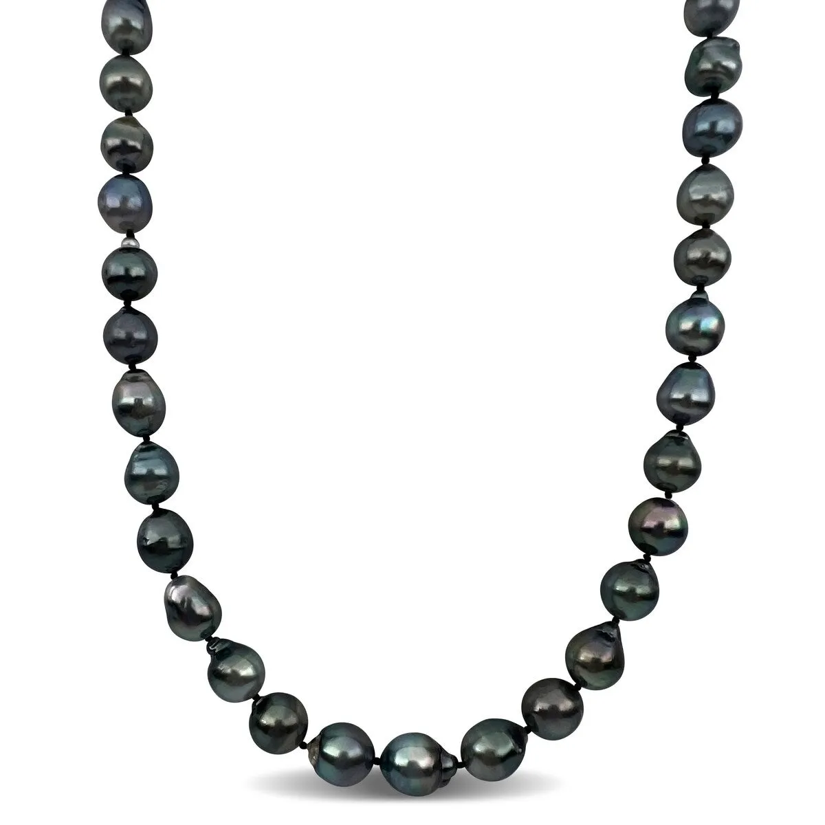 Sofia B. 8-10mm Black Cultured Tahitian Pearl Necklace Sterling Silver Clasp - 18 in sold by Zulily