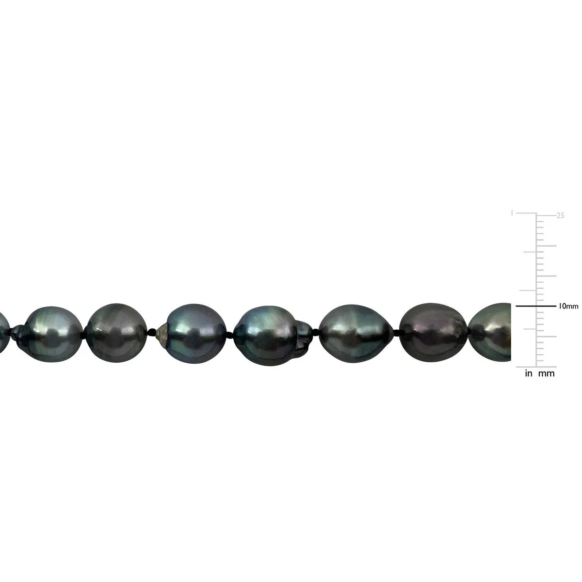 Sofia B. 8-10mm Black Cultured Tahitian Pearl Necklace Sterling Silver Clasp - 18 in sold by Zulily product image thumbnail 2