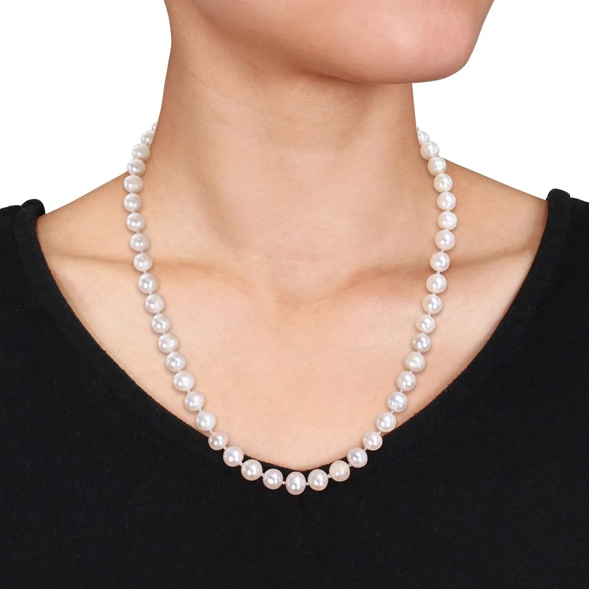 Sofia B. 8mm Cultured Freshwater Pearl Strand Necklace sold by Zulily product image thumbnail 3