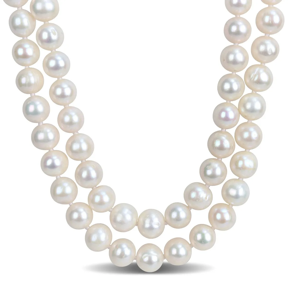 Sofia B. 9-10mm Cultured Freshwater Pearl 2-Strand Necklace Sterling Silver Clasp sold by Zulily