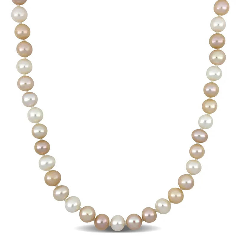 Sofia B. 8mm Multi-Colored Cultured Freshwater Pearl Necklace Sterling Silver sold by Zulily