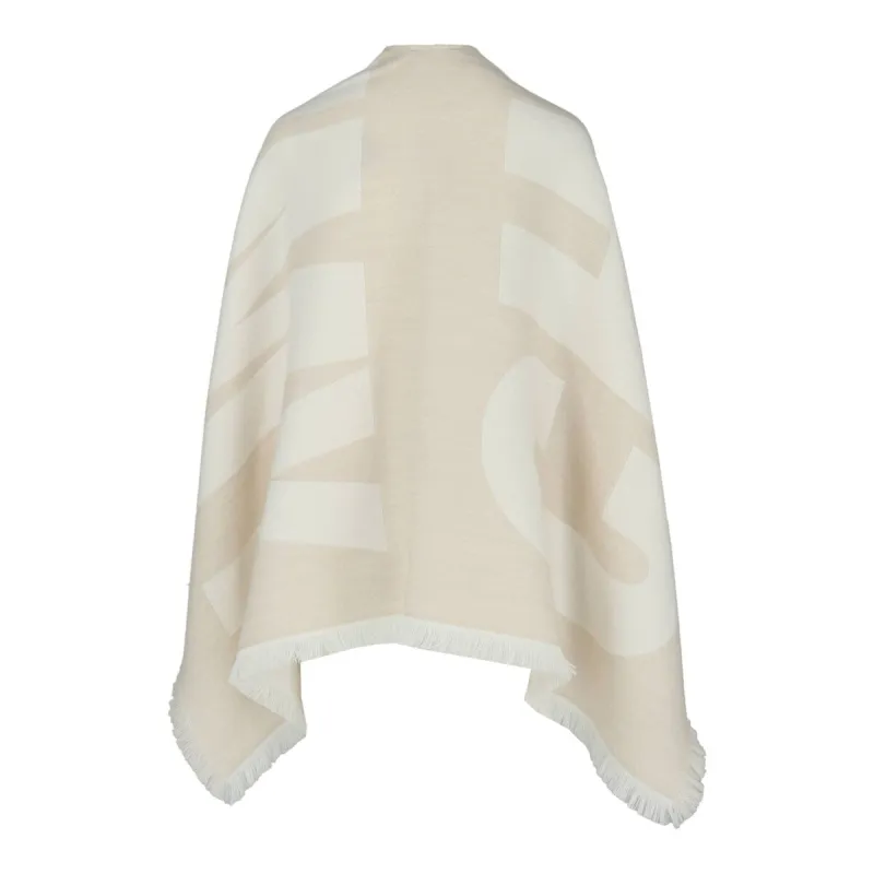 Jimmy Choo Logo Printed Wool Poncho - NS sold by Zulily