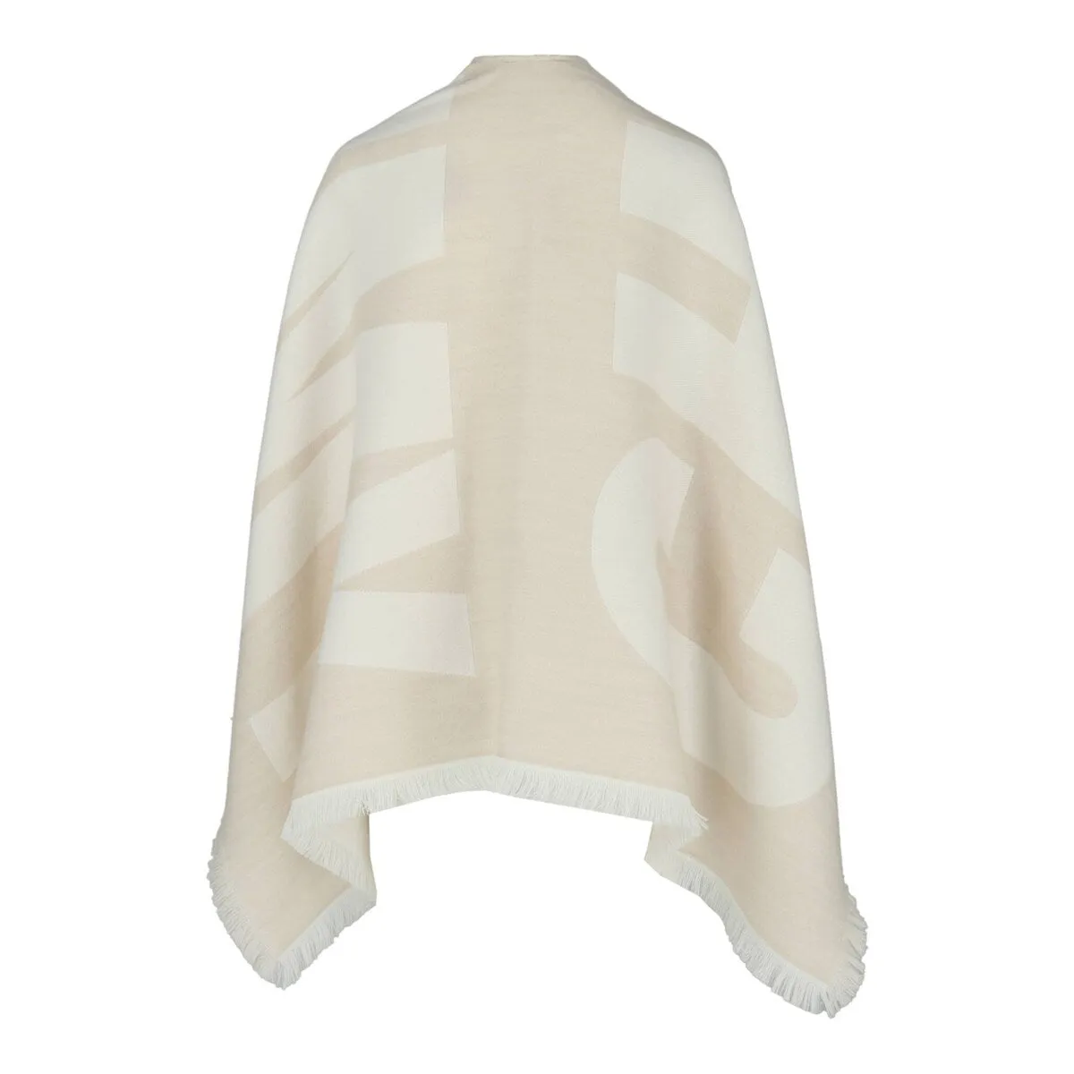 Jimmy Choo Logo Printed Wool Poncho - NS sold by Zulily