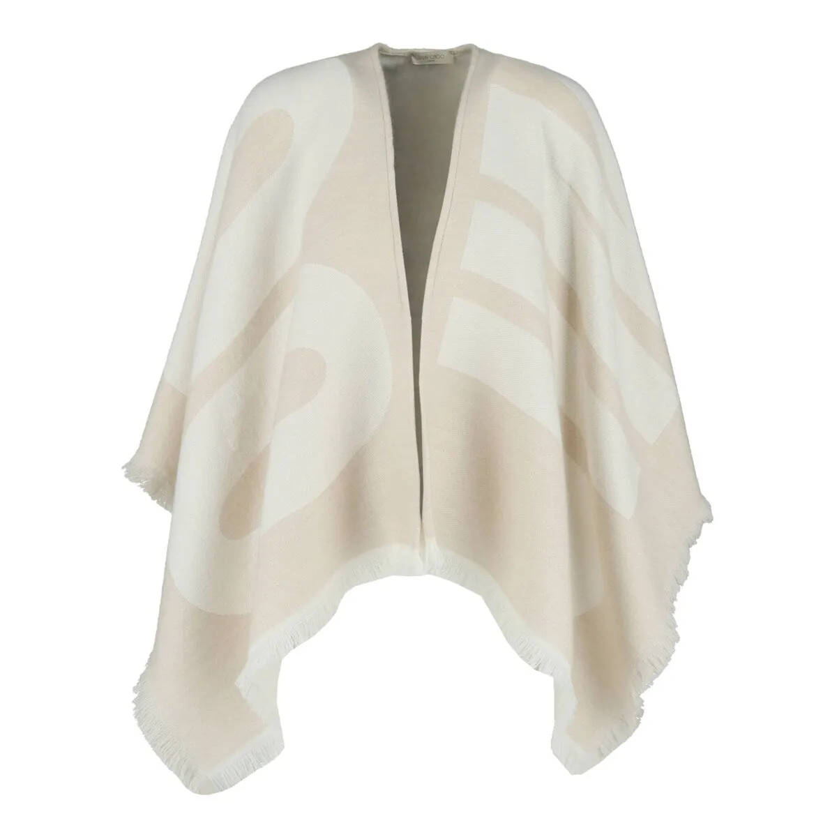Jimmy Choo Logo Printed Wool Poncho - NS sold by Zulily product image thumbnail 3