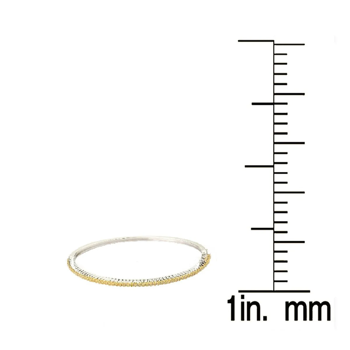 Sterling Silver with 0.50 CTTW Natural Yellow Diamond Bangle Bracelet sold by Zulily product image thumbnail 4
