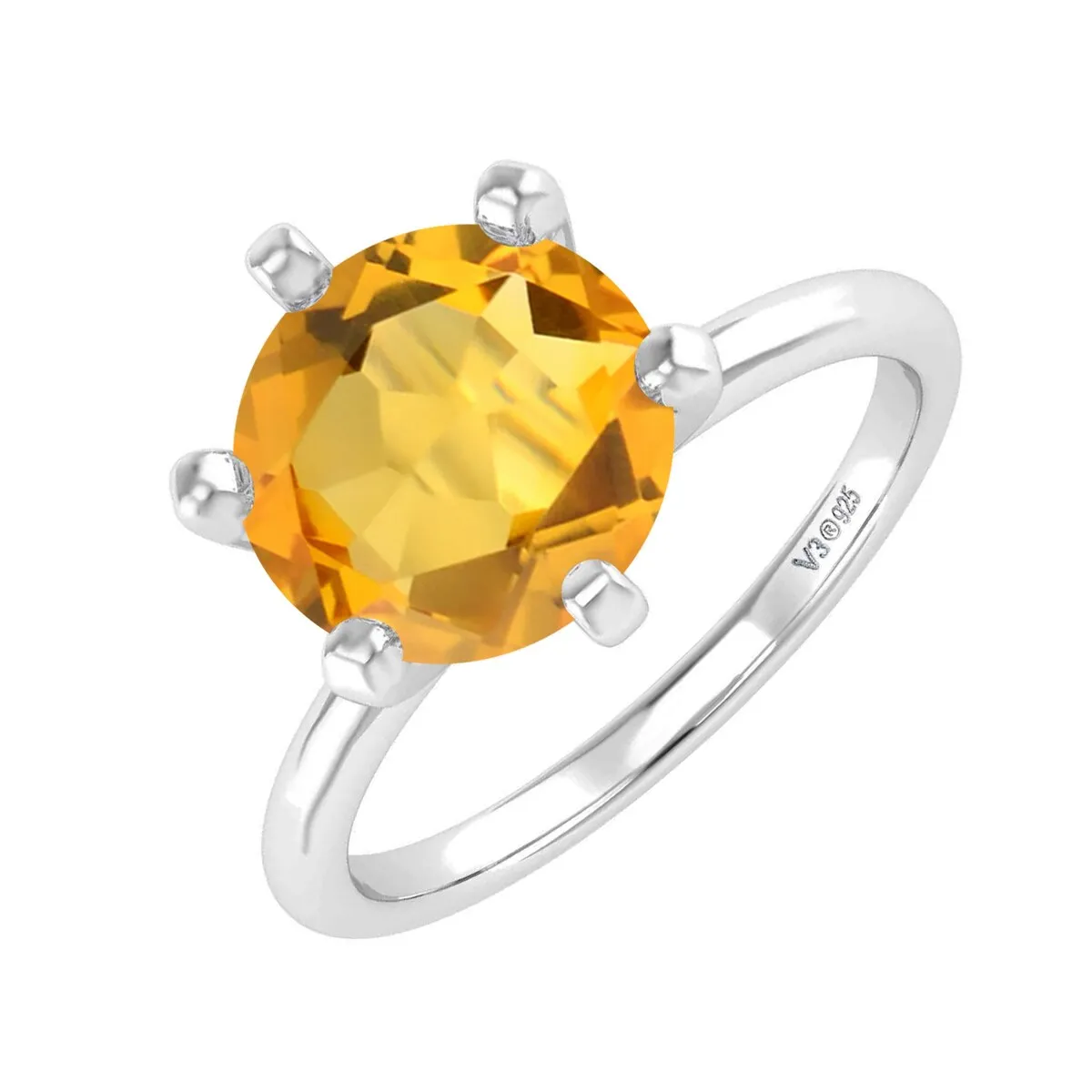 Sterling Silver 1.70 Carat Natural Citrine Solitaire Ring sold by Zulily product image thumbnail 2