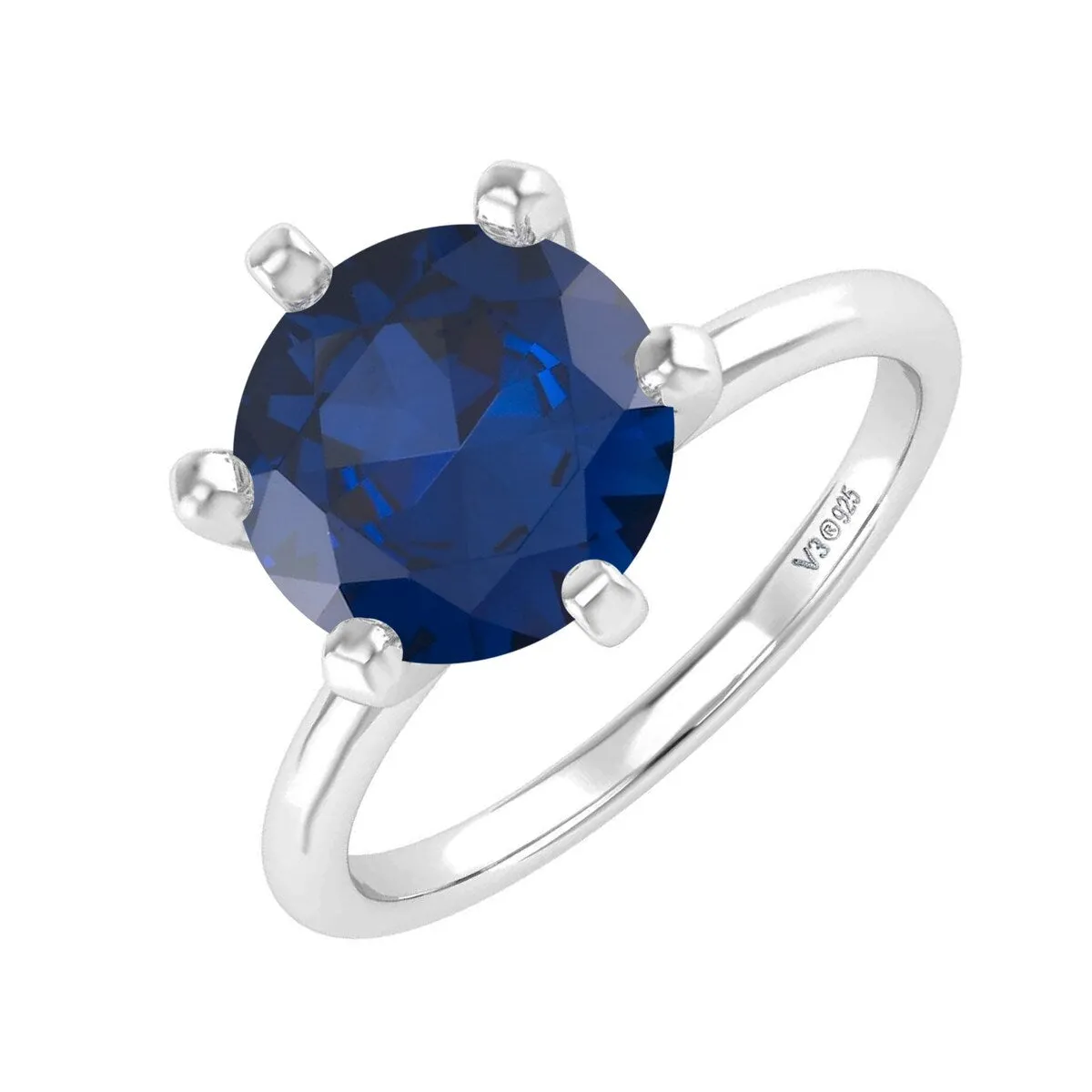 Sterling Silver Blue Sapphire Solitaire Ring sold by Zulily product image thumbnail 2
