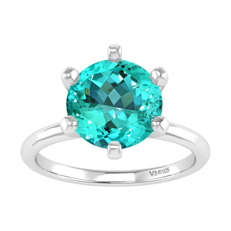 Sterling Silver Paraiba Tourmaline Solitaire Ring sold by Zulily