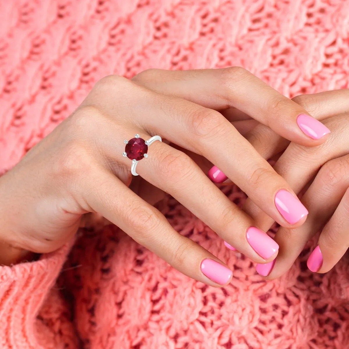 Sterling Silver Ruby Solitaire Ring sold by Zulily product image thumbnail 5