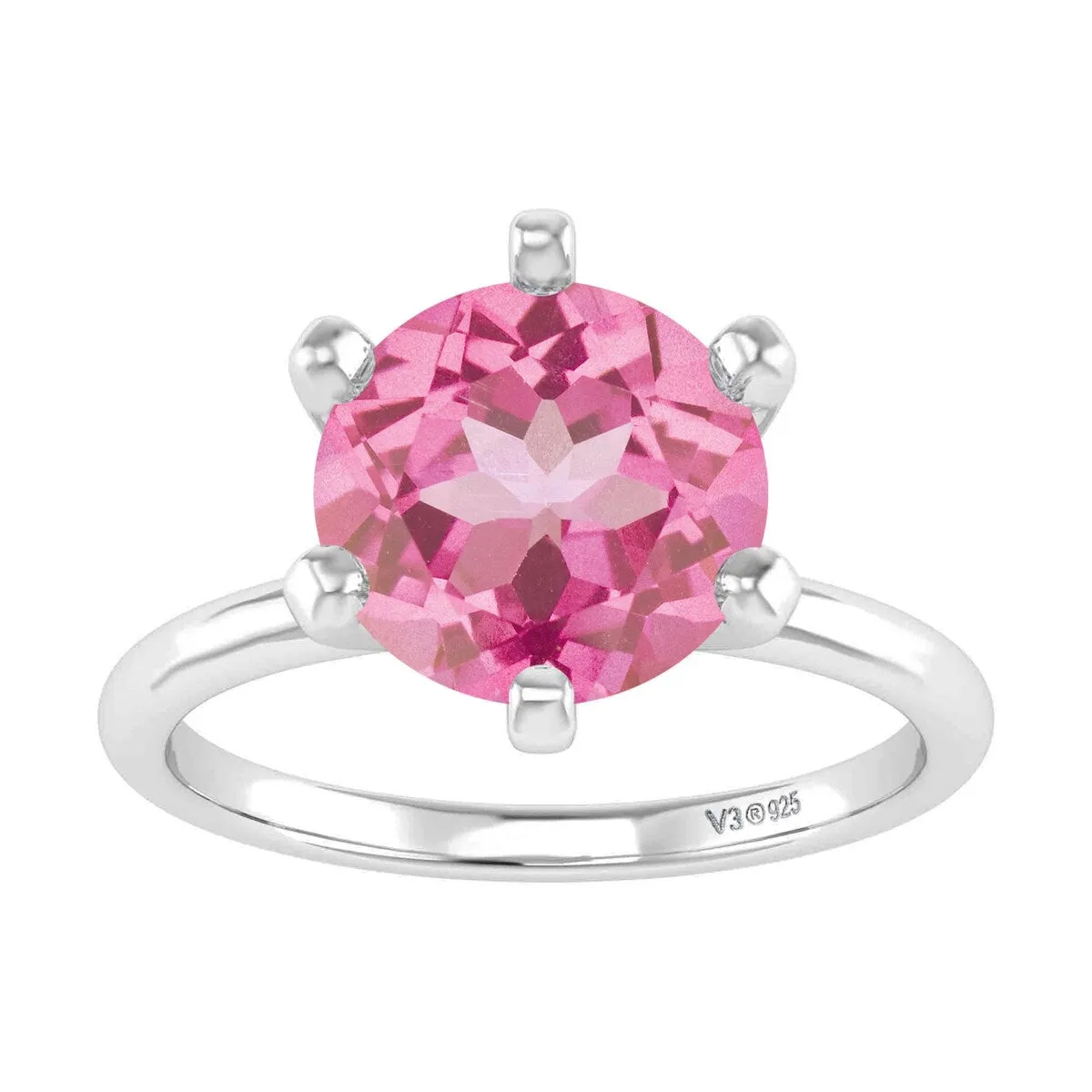 Sterling Silver 2.20 Carat Pink Topaz Solitaire Ring sold by Zulily