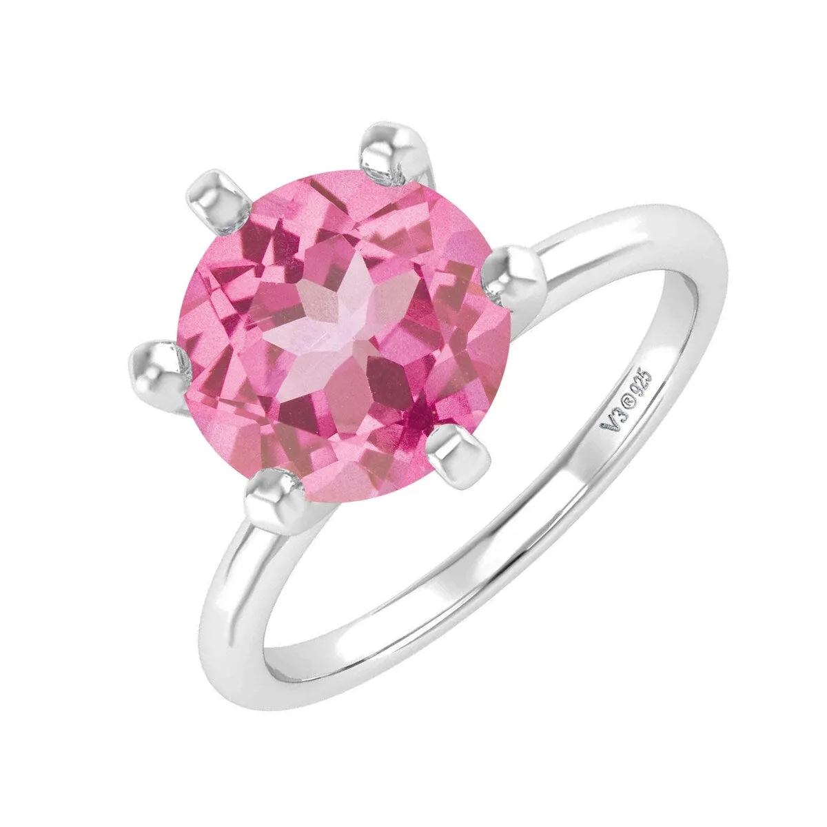 Sterling Silver 2.20 Carat Pink Topaz Solitaire Ring sold by Zulily product image thumbnail 2