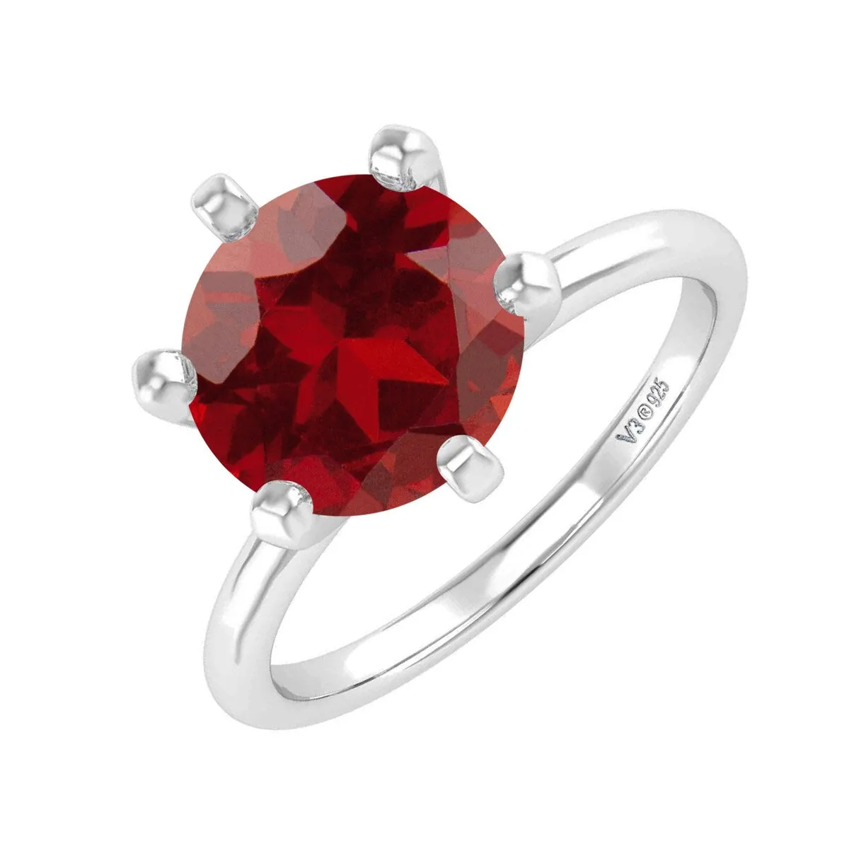 Sterling Silver 2.00CTTW Natural Garnet Solitaire Ring sold by Zulily product image thumbnail 2