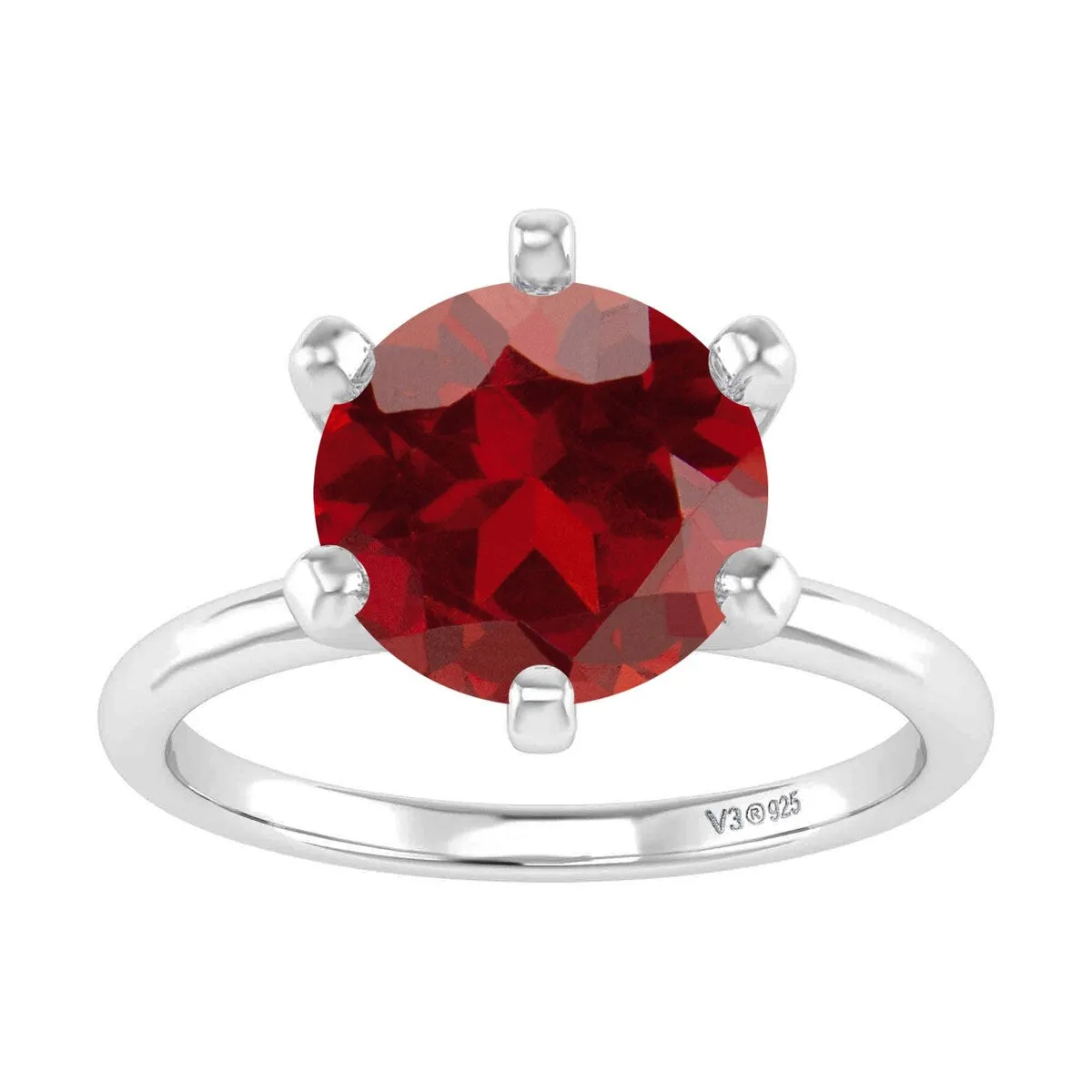 Sterling Silver 2.00CTTW Natural Garnet Solitaire Ring sold by Zulily