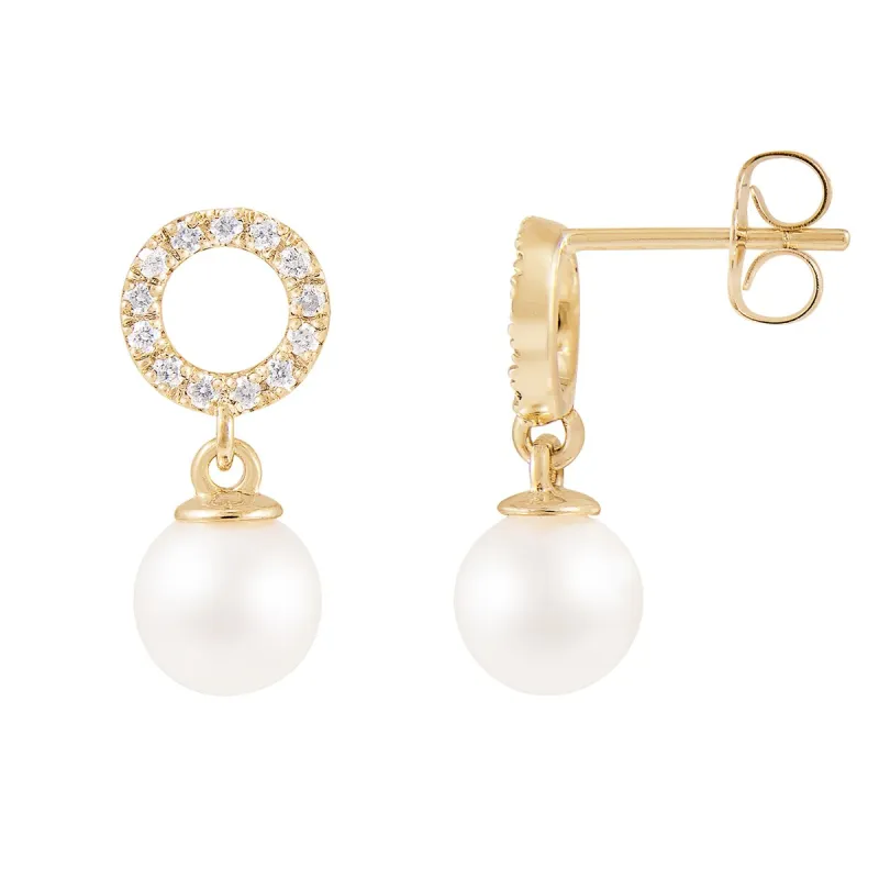 Push back Earrings Pearl sold by Zulily