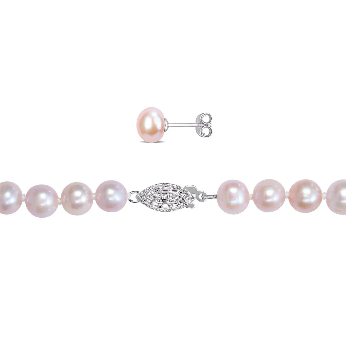 Sofia B. 6.5-8mm Pink Cultured Freshwater Pearl 3-Piece Jewelry Set Sterling Silver sold by Zulily product image thumbnail 5
