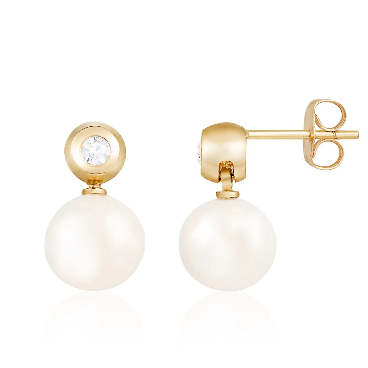 Push back Earrings Pearl sold by Zulily