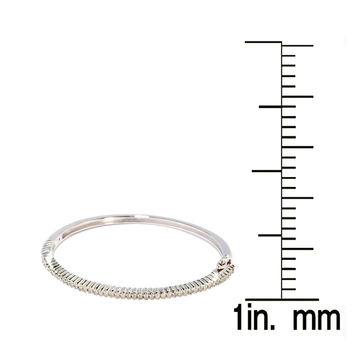 Sterling Silver 0.50 CTTW Real White Diamond Bangle Bracelet sold by Zulily product image thumbnail 3
