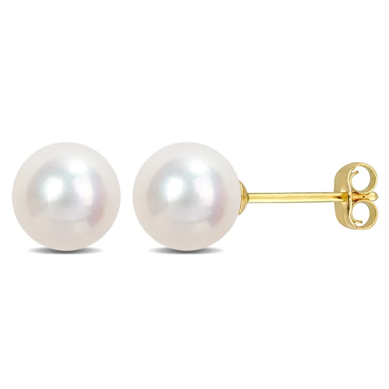 Sofia B. 7mm Cultured Freshwater Pearl Stud Earrings 14k Yellow Gold sold by Zulily