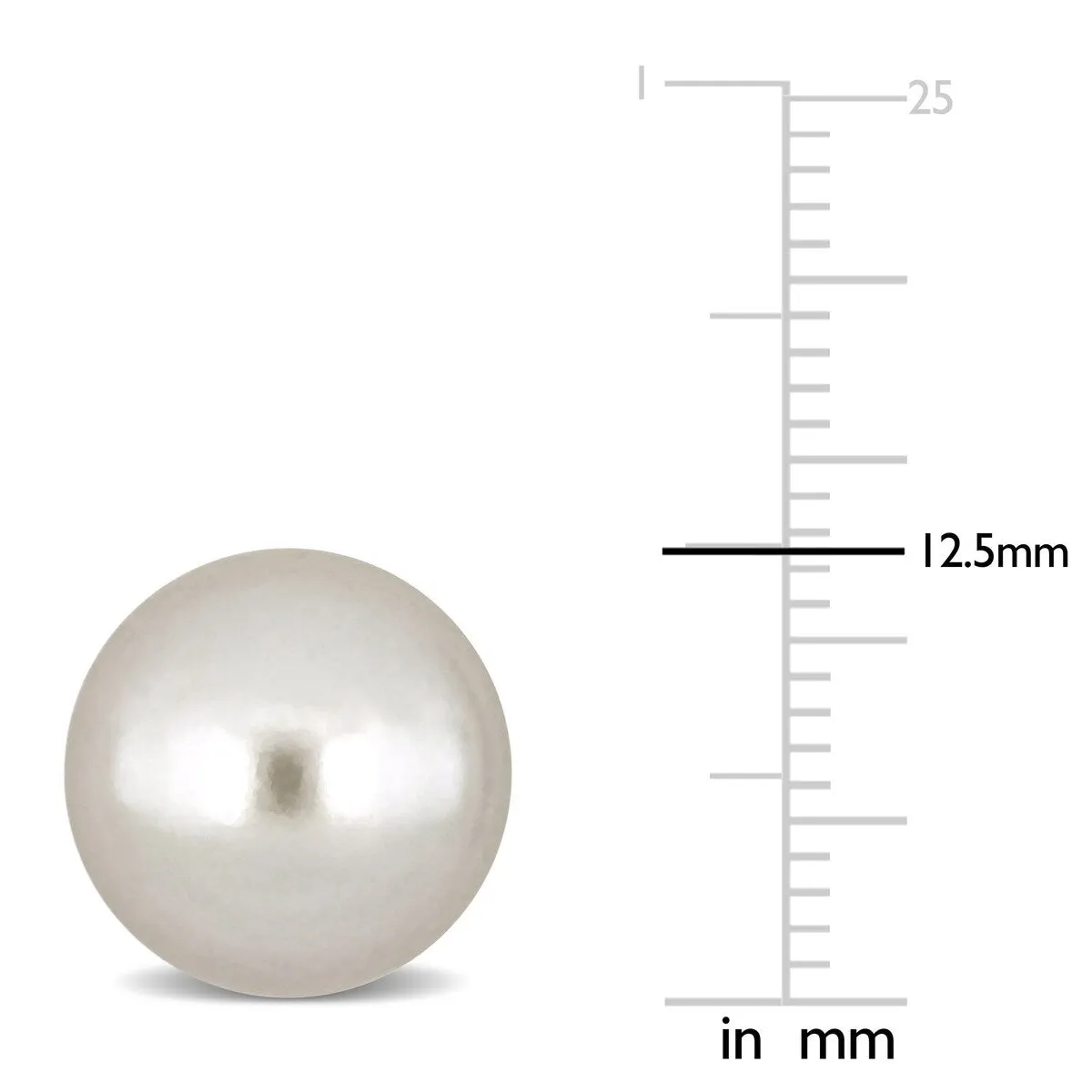 Sofia B. 12mm Cultured Freshwater Button Pearl Earrings 14k White Gold sold by Zulily product image thumbnail 2