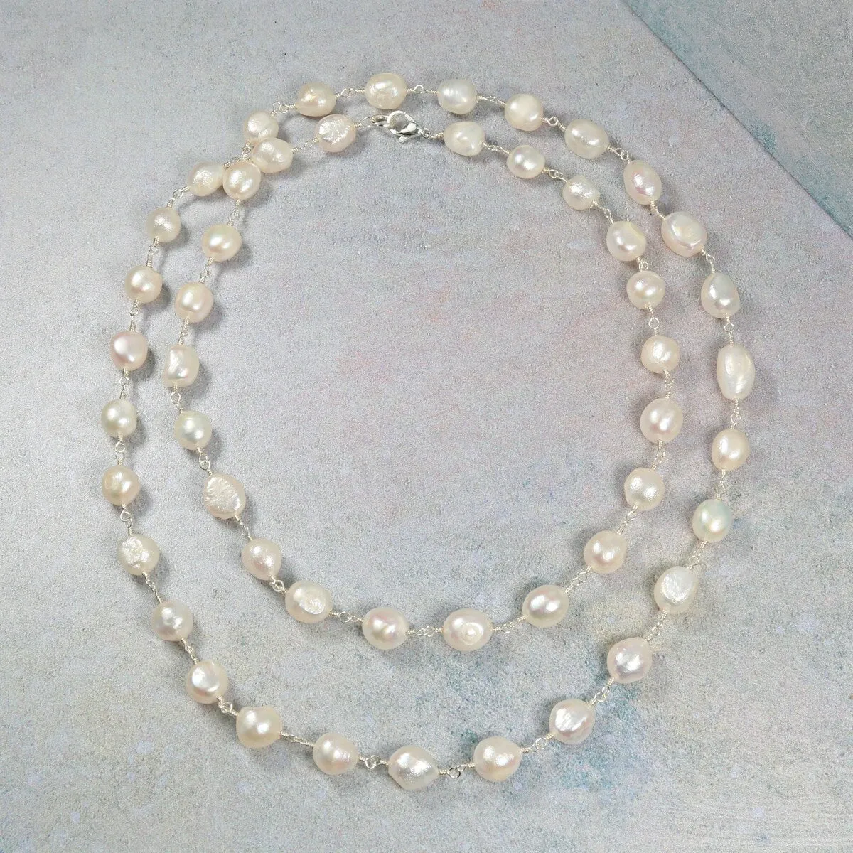 Single Strand Cultured Freshwater Pearls Necklace sold by Zulily