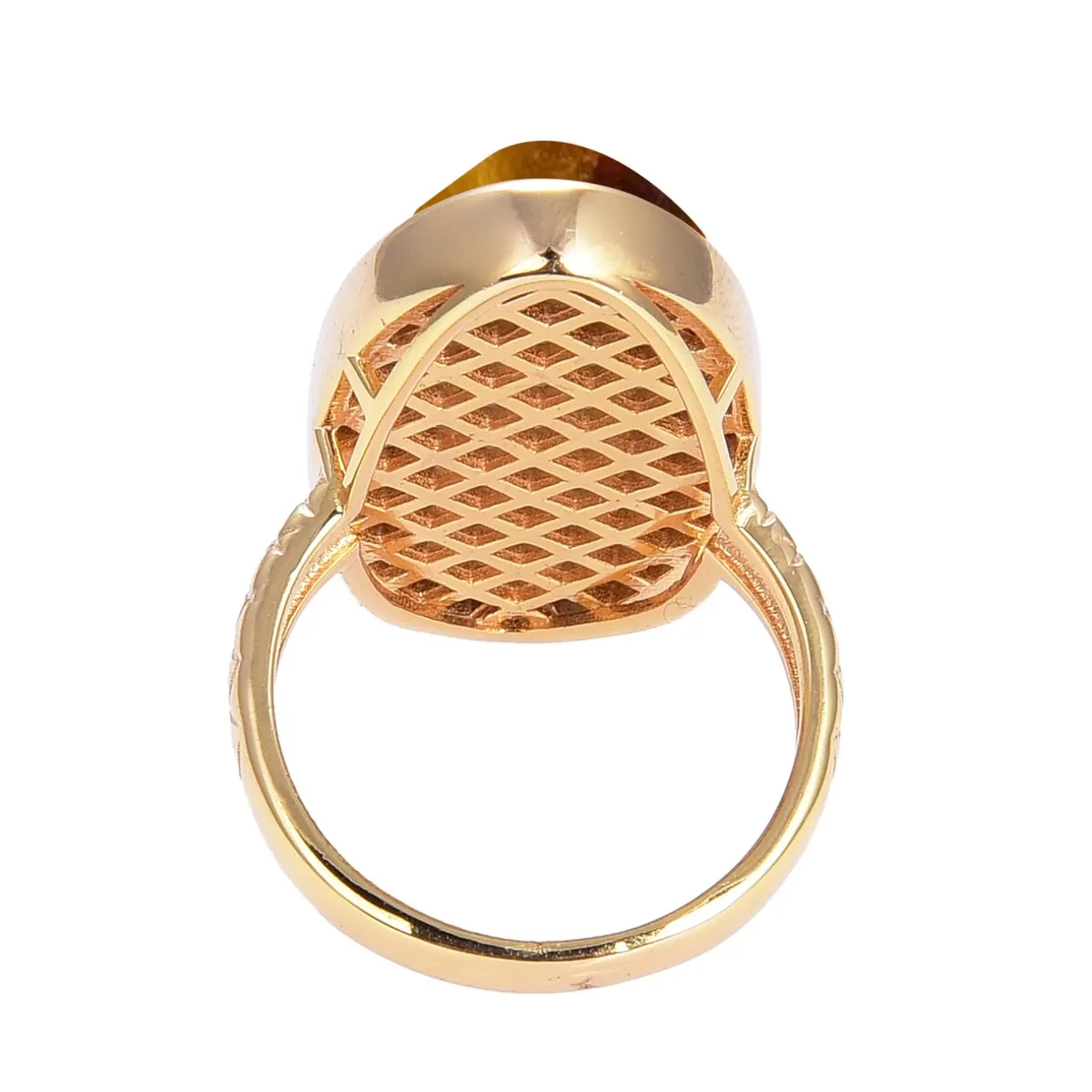 Gold Over Sterling Silver Tiger Eye Vintage Ring sold by Zulily product image thumbnail 4