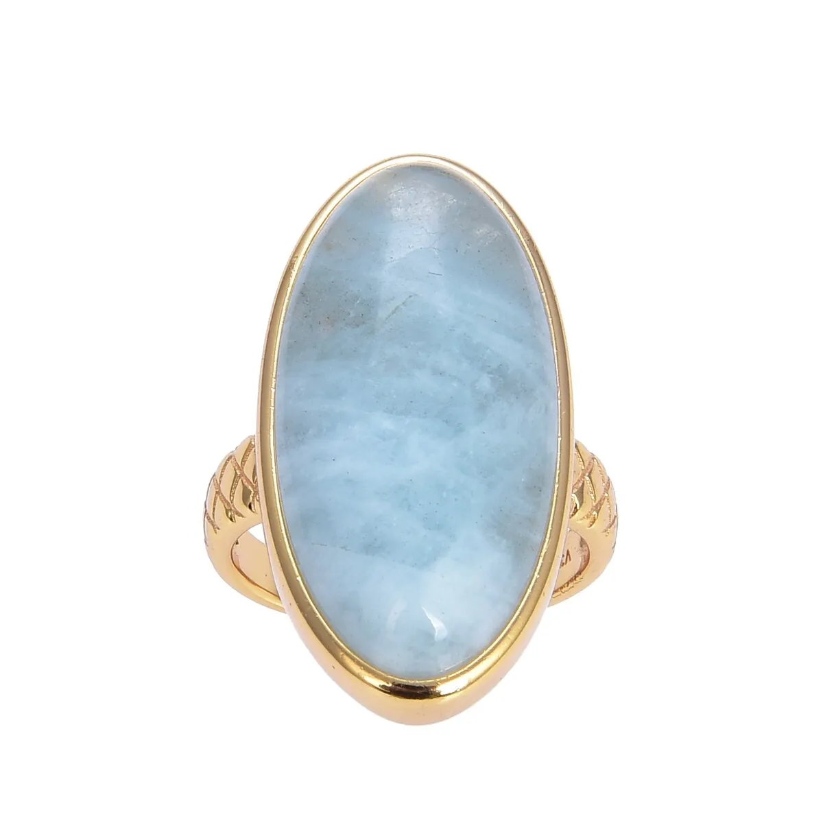 Gold Over Sterling Silver Oval Aquamarine Vintage Ring sold by Zulily