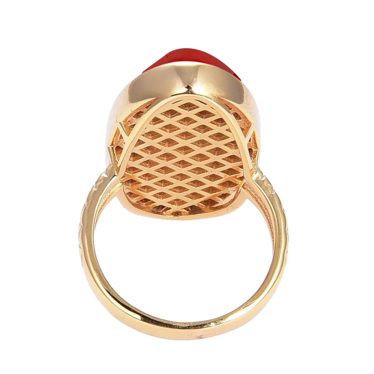 Gold Over Sterling Silver Carnelian Vintage Ring sold by Zulily product image thumbnail 3