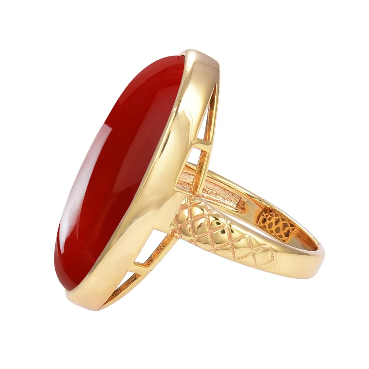 Gold Over Sterling Silver Carnelian Vintage Ring sold by Zulily product image thumbnail 2