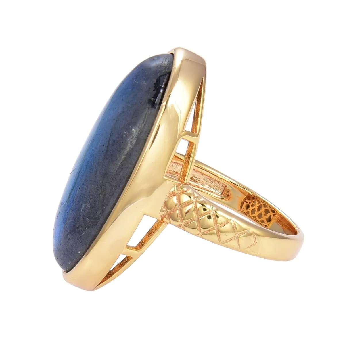 Gold Over Sterling Silver Labradorite Vintage Ring sold by Zulily product image thumbnail 2