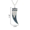 Sterling Silver Natural Blue and White Diamond Horn Pendant sold by Zulily