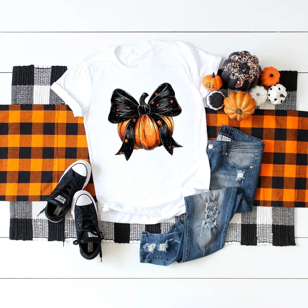 Coquette Halloween Pumpkin Short Sleeve Tee sold by Zulily