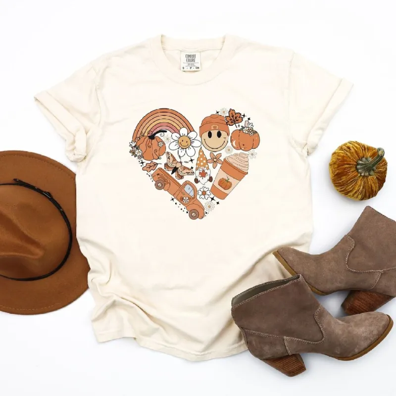 Fall Collage Heart Garment Dyed Tee sold by Zulily