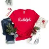 Rudolph Bold Cursive Short Sleeve Crewnneck Tee sold by Zulily