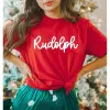 Rudolph Bold Cursive Short Sleeve Crewnneck Tee sold by Zulily
