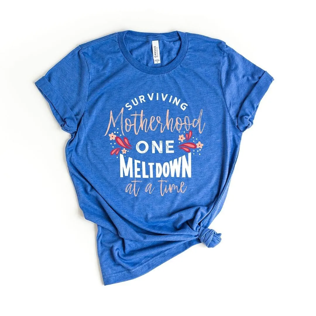 Surviving Motherhood Colorful Short Sleeve Crewnneck Tee sold by Zulily product image thumbnail 2