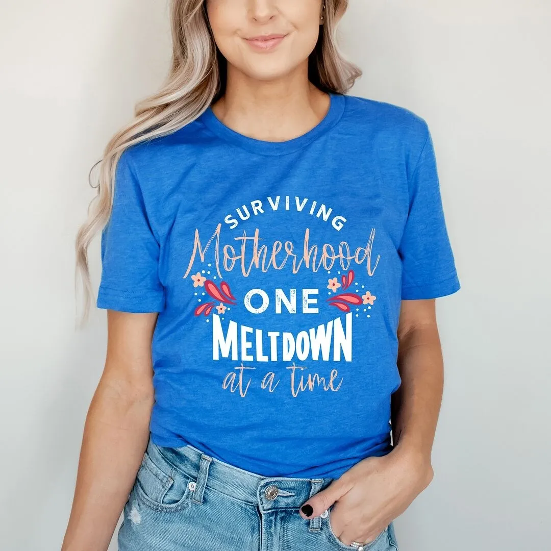 Surviving Motherhood Colorful Short Sleeve Crewnneck Tee sold by Zulily product image thumbnail 3