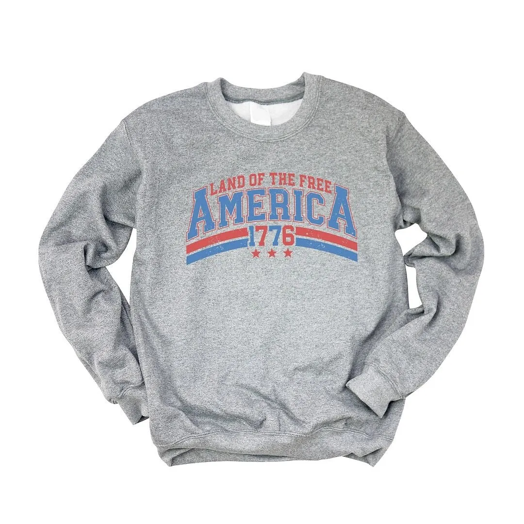 Land of the Free America Curved Graphic Sweatshirt sold by Zulily product image thumbnail 2